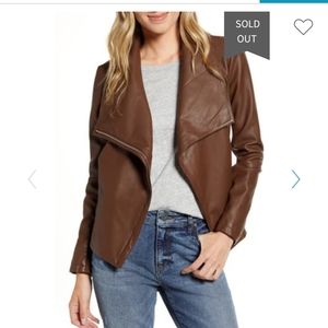 bb dakota faux leather jacket NWT size large